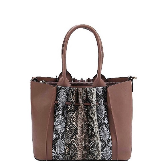 MULTI TONE PHYTON Print FRONT SATCHEL BAG